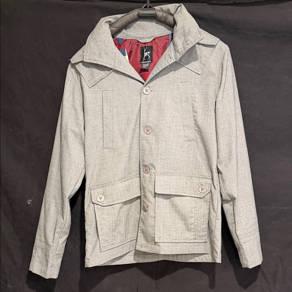 Stylish Gray Women's Military Field Jacket